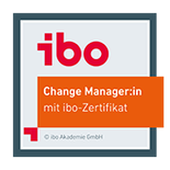 ibo Badge: Change Manager mit ibo-Zertifikat ibo Badge: Change Manager mit ibo-Zertifikat